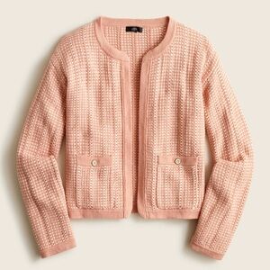 J Crew Peach Knit Cardigan